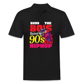 J’aime les années 90 nés dans les années 80 élevés par le hip-hop des années 90 - Polo Homme - noir - Devant - Kai (181cm)