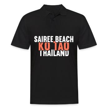 Vintage Thailand Vacation Asia Sunset Ko Tao - Männer Poloshirt - Schwarz - Vorne - Kai (181cm)