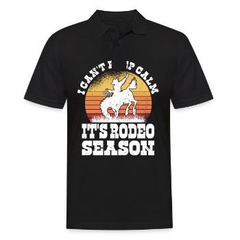 Rodéo Western Cowboy Wild West Retro Horse - Polo Homme - noir - Devant - Kai (181cm)