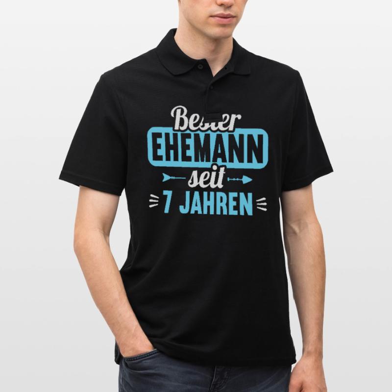 Beste Ehefrau Bester Ehemann seit 7 Jahren Männer Poloshirt
