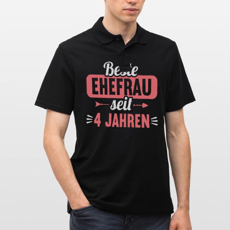 Beste Ehefrau Bester Ehemann seit 4 Jahren Männer Poloshirt