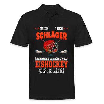 Eishockey - Männer Poloshirt - Schwarz - Vorne - Kai (181cm)
