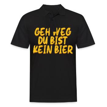 Geh weg du bist kein Bier Bier - Männer Poloshirt - Schwarz - Vorne - Kai (181cm)