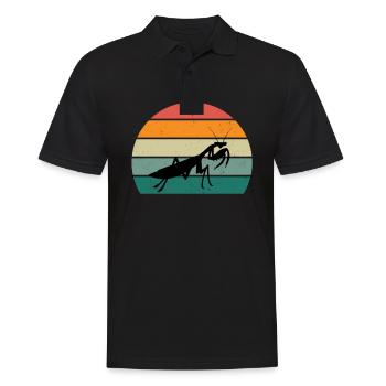 Insekten Fangschrecke mantis grün Gottesanbeterin - Männer Poloshirt - Schwarz - Vorne - Kai (181cm)
