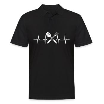 Griller Barbeque Bratwurst Steak Kohle BBQ Grill - Männer Poloshirt - Schwarz - Vorne - Kai (181cm)