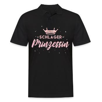 Schlagerparty Schlager Prinzessin - Männer Poloshirt - Schwarz - Vorne - Kai (181cm)
