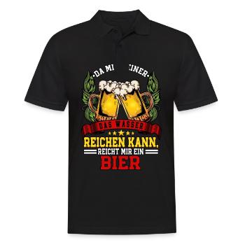 Da mir keiner das Wasser reichen kann Bier - Männer Poloshirt - Schwarz - Vorne - Kai (181cm)