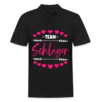 Schlagerparty Frauen Team Schlager - Männer Poloshirt - Schwarz - Vorne - Kai (181cm)