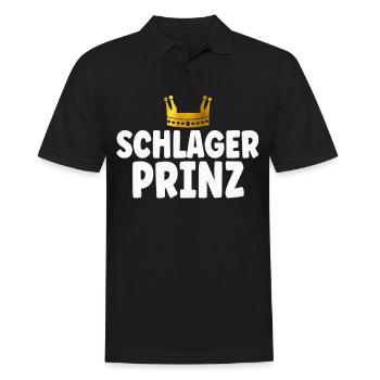 Schlagerparty Männer Schlager Prinz - Männer Poloshirt - Schwarz - Vorne - Kai (181cm)