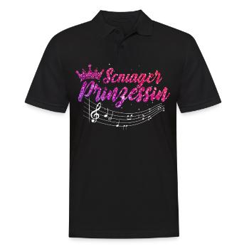 Schlagerparty Schlager Prinzessin - Männer Poloshirt - Schwarz - Vorne - Kai (181cm)