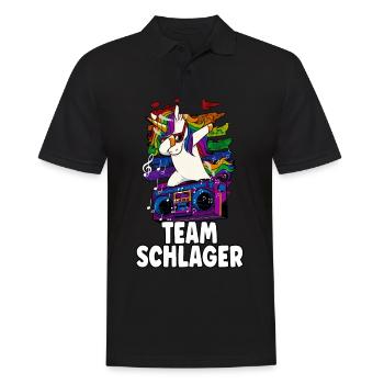 Schlagerparty Team Schlager - Männer Poloshirt - Schwarz - Vorne - Kai (181cm)