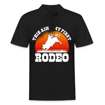 Rodéo Western Cowboy Wild West Retro Horse - Polo Homme - noir - Devant - Kai (181cm)