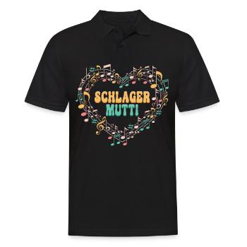 Schlagerparty Schlager Mutti - Männer Poloshirt - Schwarz - Vorne - Kai (181cm)