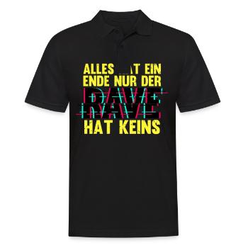 Techno Musik Rave - Männer Poloshirt - Schwarz - Vorne - Kai (181cm)