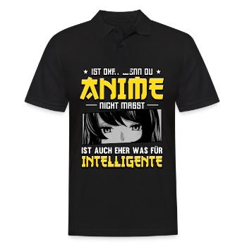 Anime Spruch Weeb Otaku - Männer Poloshirt - Schwarz - Vorne - Kai (181cm)