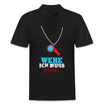 Rettungsschwimmer Bademeister - Männer Poloshirt - Schwarz - Vorne - Kai (181cm)