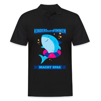Schwimmen Lernen Kinderschwimmen Macht Spaß - Männer Poloshirt - Schwarz - Vorne - Kai (181cm)