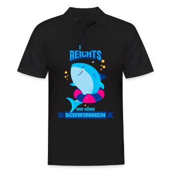 Schwimmen Lernen Mir Reichts Ich Gehe Schwimmen - Männer Poloshirt - Schwarz - Vorne - Kai (181cm)