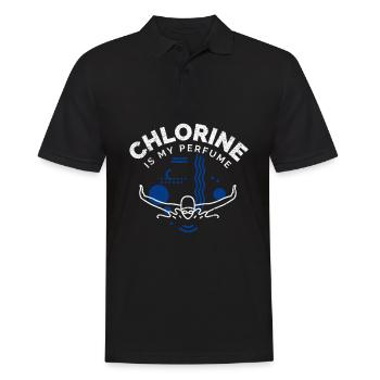 Nager en disant que le chlore est drôle est mon parfum - Polo Homme - noir - Devant - Kai (181cm)