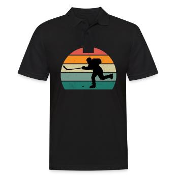 Hockey Player Field Hockey Ice Hockey Puck Hockey - Men's Polo Shirt - black - Front - Kai (181cm)
