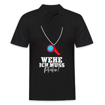 Rettungsschwimmer Bademeister - Männer Poloshirt - Schwarz - Vorne - Kai (181cm)