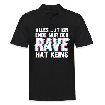 Techno Musik Rave - Männer Poloshirt - Schwarz - Vorne - Kai (181cm)