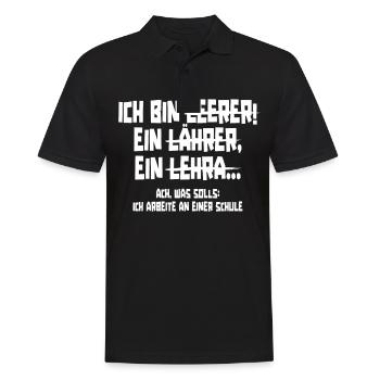 Lehrer Lehrerin Klassenlehrer Ich Bin Leerer - Männer Poloshirt - Schwarz - Vorne - Kai (181cm)
