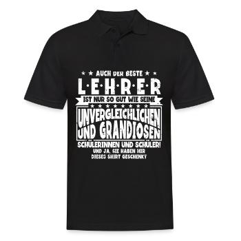 Lehrer Lehrerin Klassenlehrer Ich Bin Stolzer - Männer Poloshirt - Schwarz - Vorne - Kai (181cm)