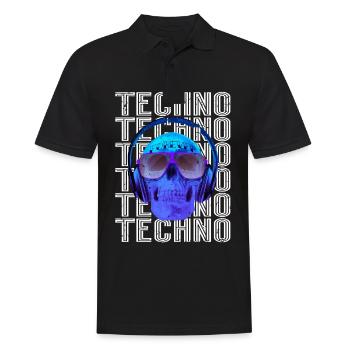 Techno Musik - Männer Poloshirt - Schwarz - Vorne - Kai (181cm)
