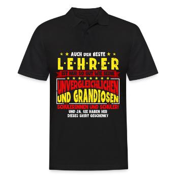 Lehrer Lehrerin Klassenlehrer Ich Bin Stolzer - Männer Poloshirt - Schwarz - Vorne - Kai (181cm)