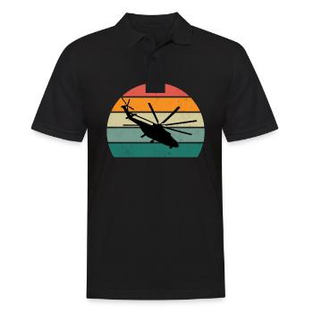 Pilot Pilot helicopter flight rotor helicopter - Men's Polo Shirt - black - Front - Kai (181cm)