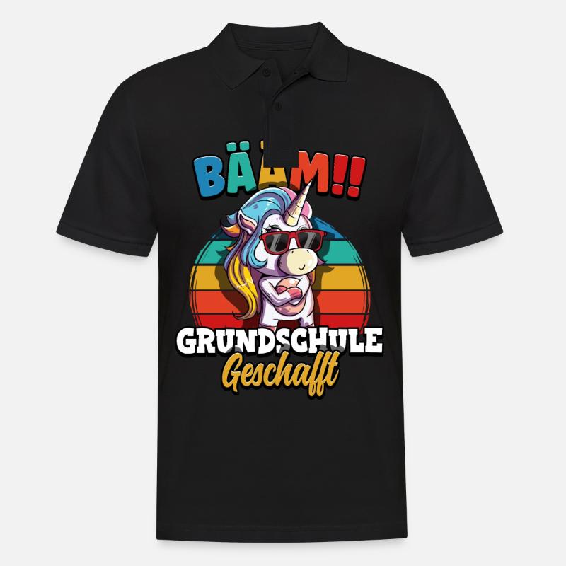 Bääm Grundschule Geschafft - Männer Poloshirt - Schwarz