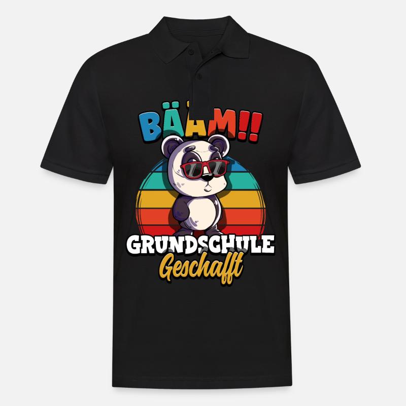 Bääm Grundschule Geschafft - Männer Poloshirt - Schwarz