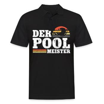 Rettungsschwimmer Bademeister - Männer Poloshirt - Schwarz - Vorne - Kai (181cm)