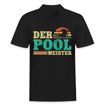 Rettungsschwimmer Bademeister - Männer Poloshirt - Schwarz - Vorne - Kai (181cm)