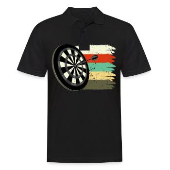 Fléchettes Rétro Fléchettes Joueur de fléchettes - Polo Homme - noir - Devant - Kai (181cm)