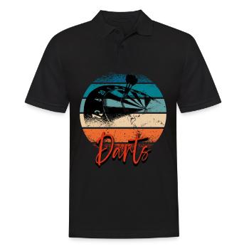 Fléchettes Rétro Fléchettes Joueur de fléchettes - Polo Homme - noir - Devant - Kai (181cm)