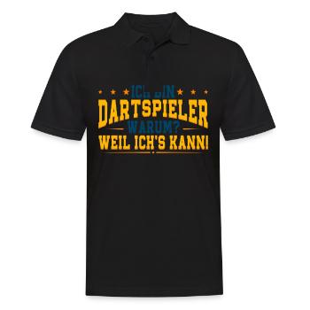 Darts Dartspieler - Männer Poloshirt - Schwarz - Vorne - Kai (181cm)
