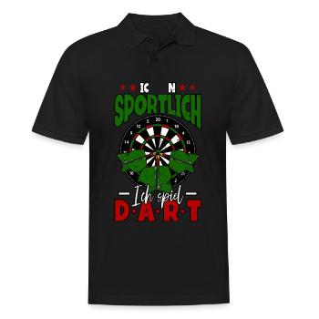Darts Dartspieler - Männer Poloshirt - Schwarz - Vorne - Kai (181cm)