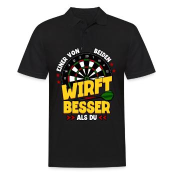 Darts Dartspieler - Männer Poloshirt - Schwarz - Vorne - Kai (181cm)