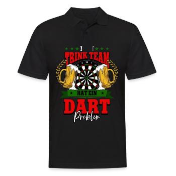 Darts Dartspieler - Männer Poloshirt - Schwarz - Vorne - Kai (181cm)