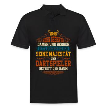 Darts Dartspieler - Männer Poloshirt - Schwarz - Vorne - Kai (181cm)