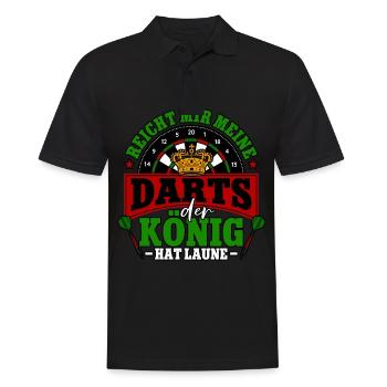 Reicht mir meine Darts Dartspieler - Männer Poloshirt - Schwarz - Vorne - Kai (181cm)