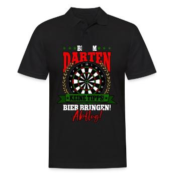 Darts Dartspieler - Männer Poloshirt - Schwarz - Vorne - Kai (181cm)
