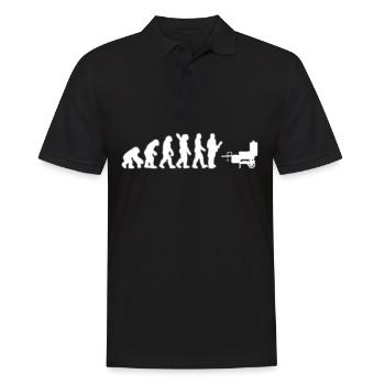 ÉVOLUTION DU GRILL FUMEUR - Polo Homme - noir - Devant - Kai (181cm)