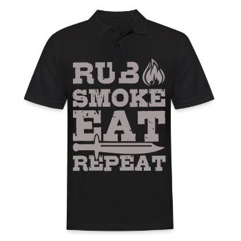 BBQ Grill RUB MANGER RÉPÉTER - Polo Homme - noir - Devant - Kai (181cm)