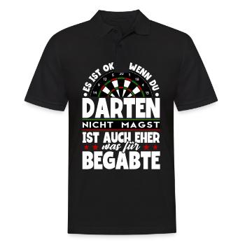 Darts Dartspieler - Männer Poloshirt - Schwarz - Vorne - Kai (181cm)