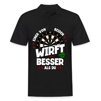 Darts Dartspieler - Männer Poloshirt - Schwarz - Vorne - Kai (181cm)