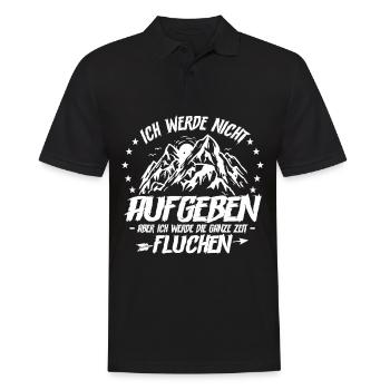 Ich werde nicht aufgeben aber die ganze zeit - Männer Poloshirt - Schwarz - Vorne - Kai (181cm)