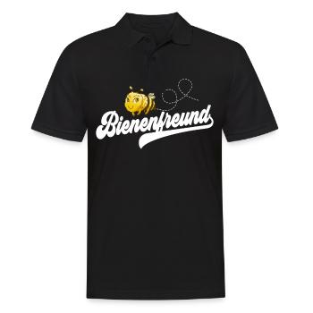 Bienenzüchter Imker Bienenfreund - Männer Poloshirt - Schwarz - Vorne - Kai (181cm)